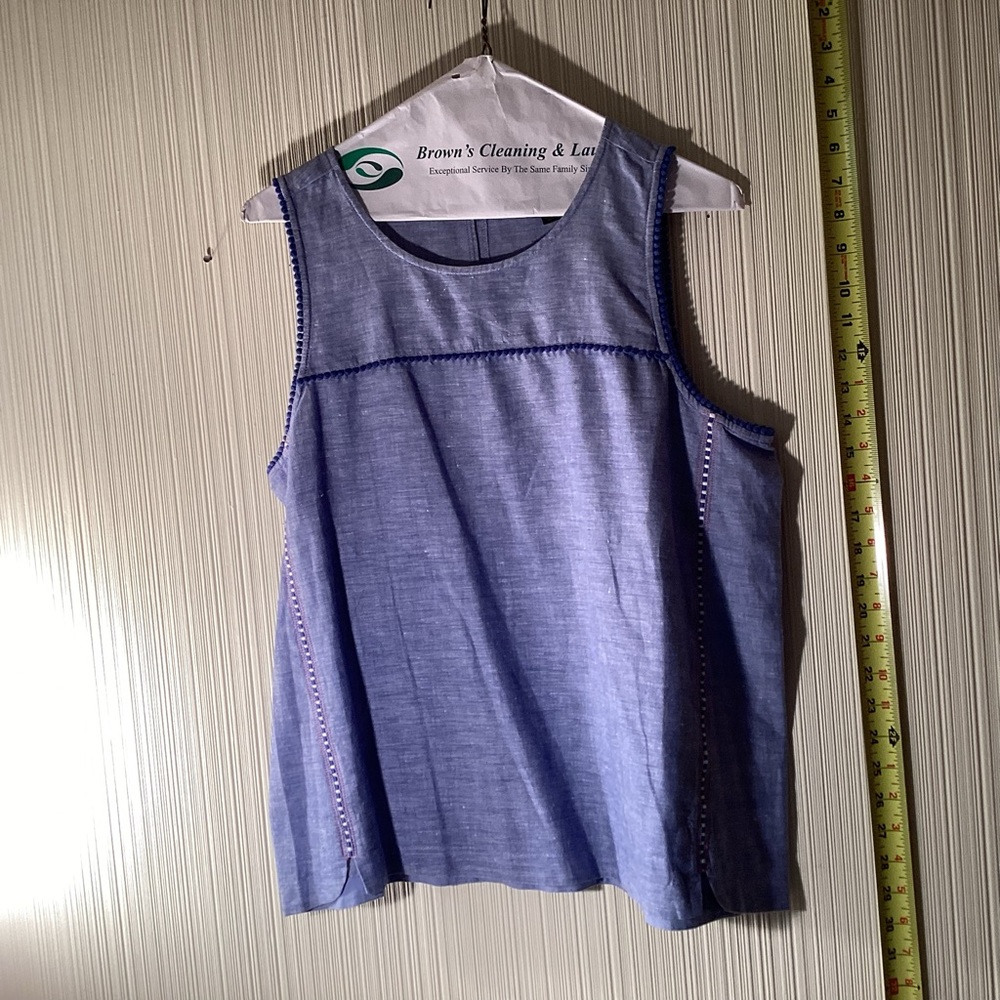 J CREW SIZE 12 denim look sleeveless top